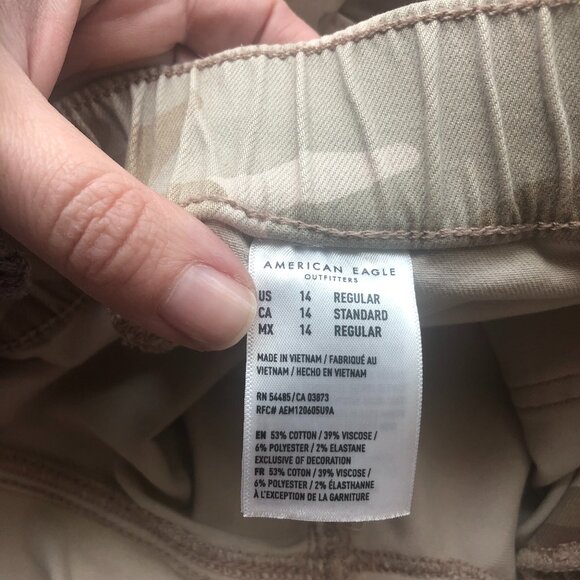American Eagle Camo Jegging Joggers Size 14 Regular - Picture 7 of 14